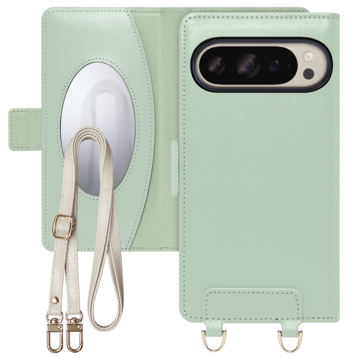 [ LOOF SWEET MIRROR Series ] Google Pixel 9 / 9 Pro Google Pixel9 Pixel9pro ピクセル9 ピクセル9プロ スマホケース  ショルダー付き手帳型スマホケース ミラー付き カードポケット 本革 [ Google Pixel 9 / 9 Pro ]