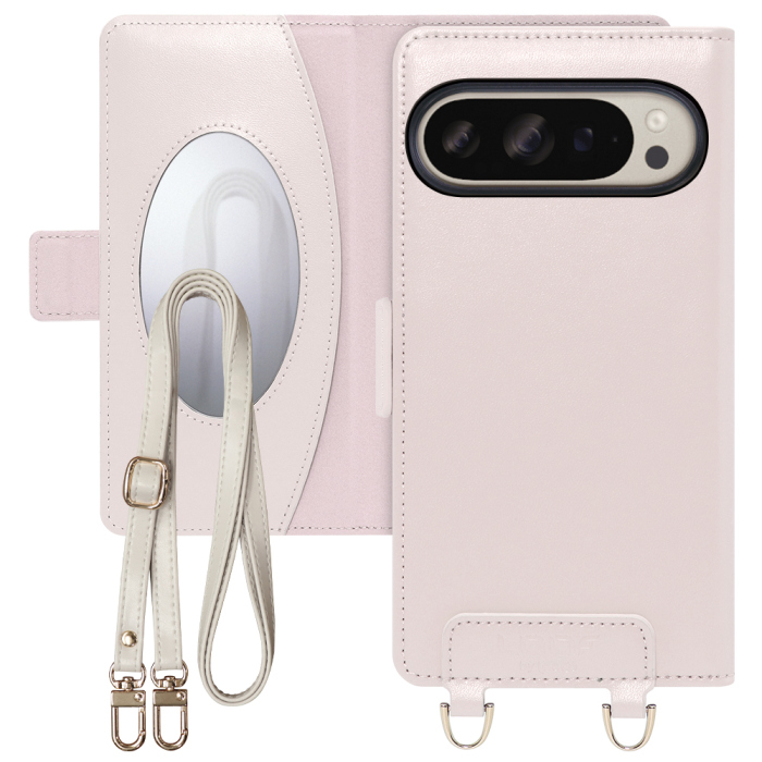 [ LOOF SWEET MIRROR Series ] Google Pixel 9 / 9 Pro Google Pixel9 Pixel9pro ピクセル9 ピクセル9プロ スマホケース  ショルダー付き手帳型スマホケース ミラー付き カードポケット 本革 [ Google Pixel 9 / 9 Pro ]