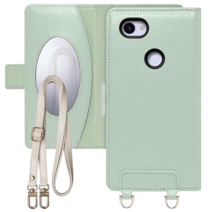 [ LOOF SWEET MIRROR Series ] Google Pixel 3 XL pixel3xl ピクセル3XL スマホケース  ショルダー付き手帳型スマホケース ミラー付き カードポケット 本革 [ Google Pixel 3 XL ]