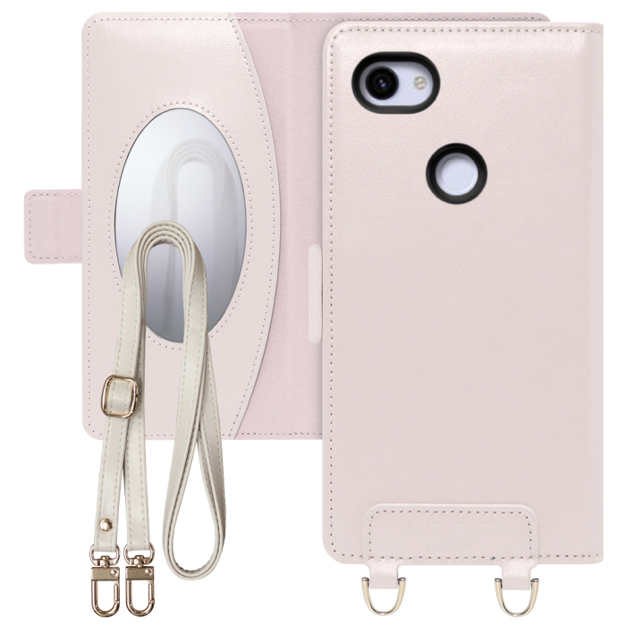 [ LOOF SWEET MIRROR Series ] Google Pixel 3 XL pixel3xl ピクセル3XL スマホケース  ショルダー付き手帳型スマホケース ミラー付き カードポケット 本革 [ Google Pixel 3 XL ]