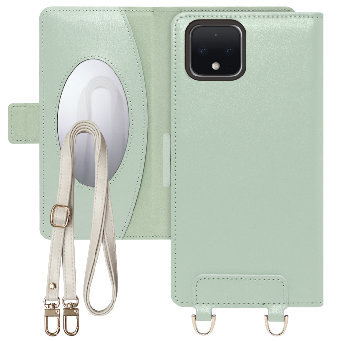 [ LOOF SWEET MIRROR Series ] Google Pixel 4 googlepixel pixel4xl ピクセル4 スマホケース  ショルダー付き手帳型スマホケース ミラー付き カードポケット 本革 [ Google Pixel 4 ]