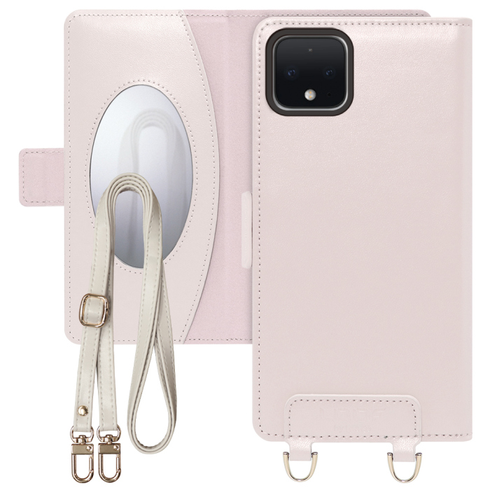 [ LOOF SWEET MIRROR Series ] Google Pixel 4 googlepixel pixel4xl ピクセル4 スマホケース  ショルダー付き手帳型スマホケース ミラー付き カードポケット 本革 [ Google Pixel 4 ]