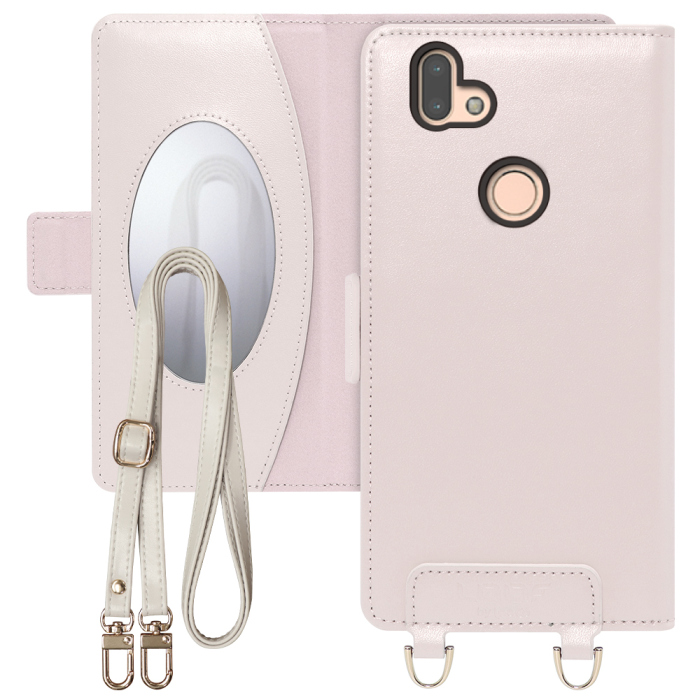 [ LOOF SWEET MIRROR Series ] arrows RX / M05 arrowsrx arrowsm05 アローズ FUJITSU FCNT スマホケース  ショルダー付き手帳型スマホケース ミラー付き カードポケット 本革 [ arrows RX / M05 ]