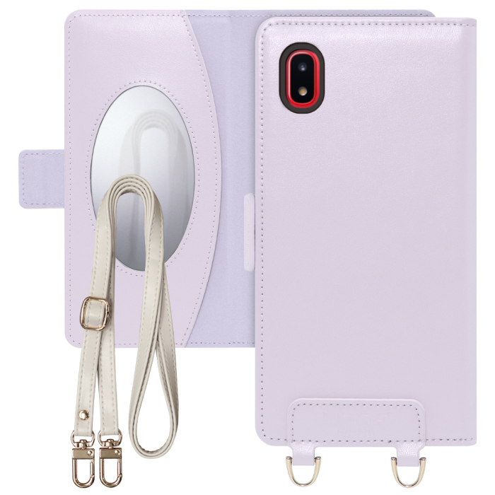 [ LOOF SWEET MIRROR Series ] Galaxy A20 SC-02M / SCV46 galaxya20 スマホケース  ショルダー付き手帳型スマホケース ミラー付き カードポケット 本革 [ Galaxy A20 ]