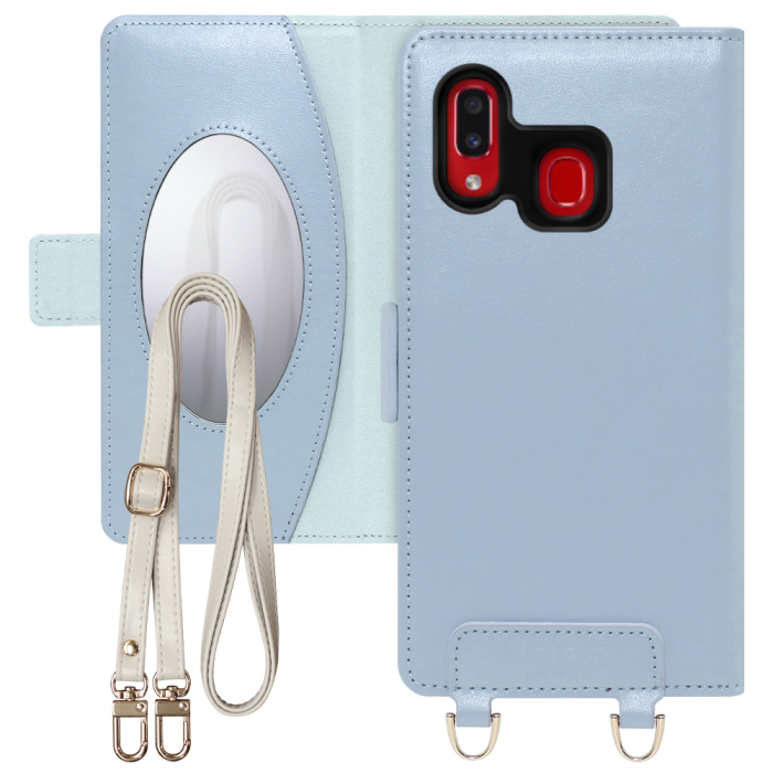 [ LOOF SWEET MIRROR Series ] Galaxy A30 SCV43 galaxya30 スマホケース  ショルダー付き手帳型スマホケース ミラー付き カードポケット 本革 [ Galaxy A30 ]