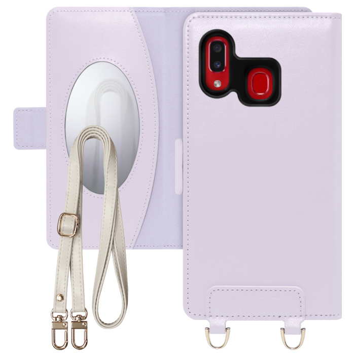 [ LOOF SWEET MIRROR Series ] Galaxy A30 SCV43 galaxya30 スマホケース  ショルダー付き手帳型スマホケース ミラー付き カードポケット 本革 [ Galaxy A30 ]