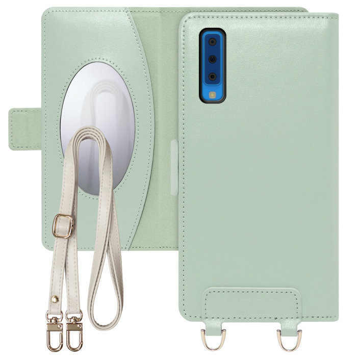 [ LOOF SWEET MIRROR Series ] Galaxy A7 SM-A750C galaxya7 スマホケース  ショルダー付き手帳型スマホケース ミラー付き カードポケット 本革 [ Galaxy A7 ]
