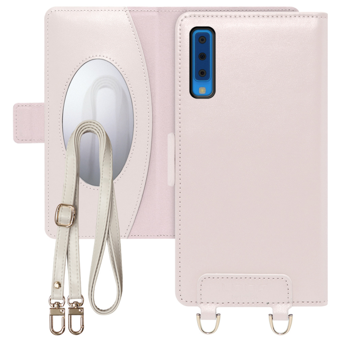 [ LOOF SWEET MIRROR Series ] Galaxy A7 SM-A750C galaxya7 スマホケース  ショルダー付き手帳型スマホケース ミラー付き カードポケット 本革 [ Galaxy A7 ]
