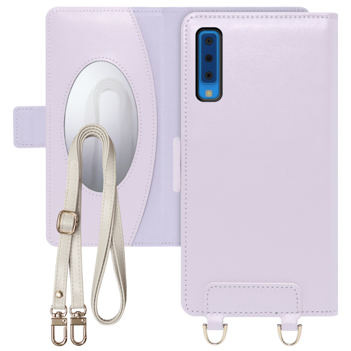 [ LOOF SWEET MIRROR Series ] Galaxy A7 SM-A750C galaxya7 スマホケース  ショルダー付き手帳型スマホケース ミラー付き カードポケット 本革 [ Galaxy A7 ]