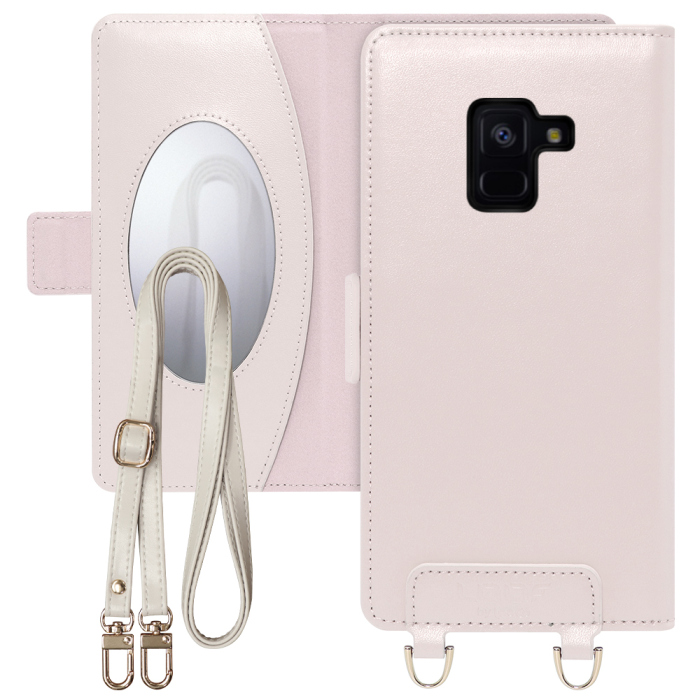 [ LOOF SWEET MIRROR Series ] Galaxy Feel2 SC-02L feel 2 フィール2 スマホケース  ショルダー付き手帳型スマホケース ミラー付き カードポケット 本革 [ Galaxy Feel2 ]