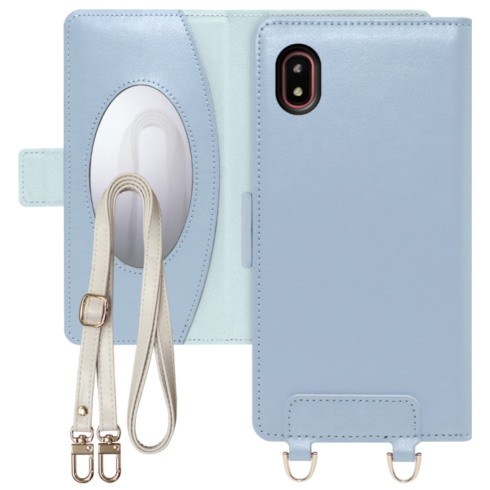 [ LOOF SWEET MIRROR Series ] Galaxy A21 / A21 シンプル a21シンプル スマホケース  ショルダー付き手帳型スマホケース ミラー付き カードポケット 本革 [ Galaxy A21 / A21 シンプル ]