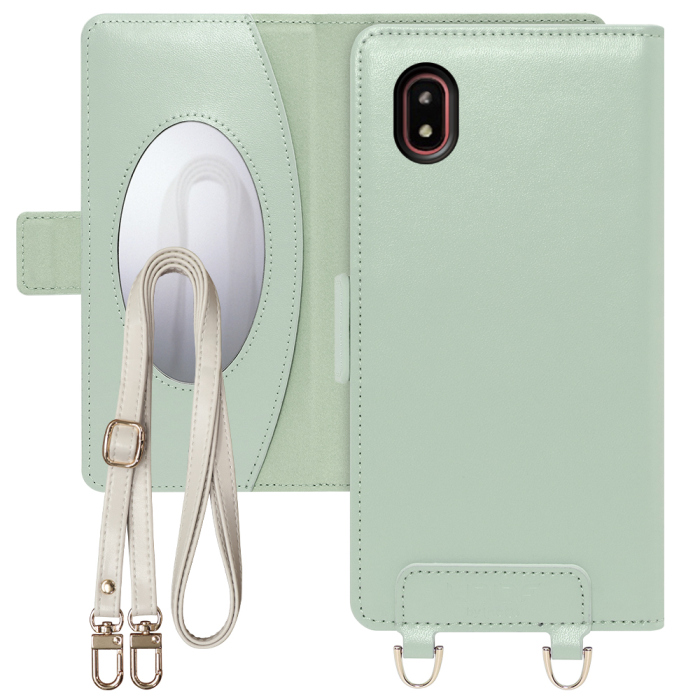 [ LOOF SWEET MIRROR Series ] Galaxy A21 / A21 シンプル a21シンプル スマホケース  ショルダー付き手帳型スマホケース ミラー付き カードポケット 本革 [ Galaxy A21 / A21 シンプル ]