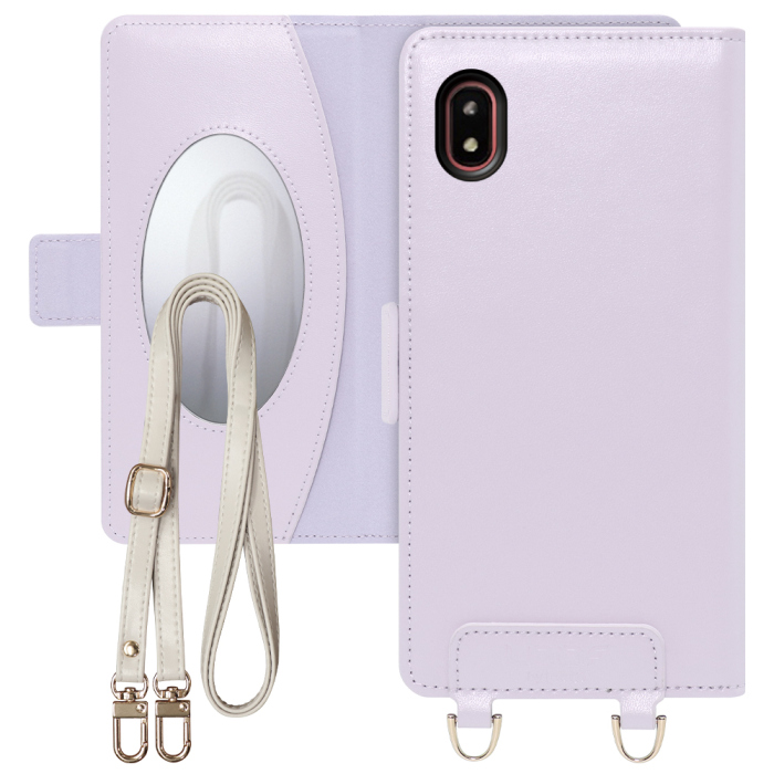 [ LOOF SWEET MIRROR Series ] Galaxy A21 / A21 シンプル a21シンプル スマホケース  ショルダー付き手帳型スマホケース ミラー付き カードポケット 本革 [ Galaxy A21 / A21 シンプル ]