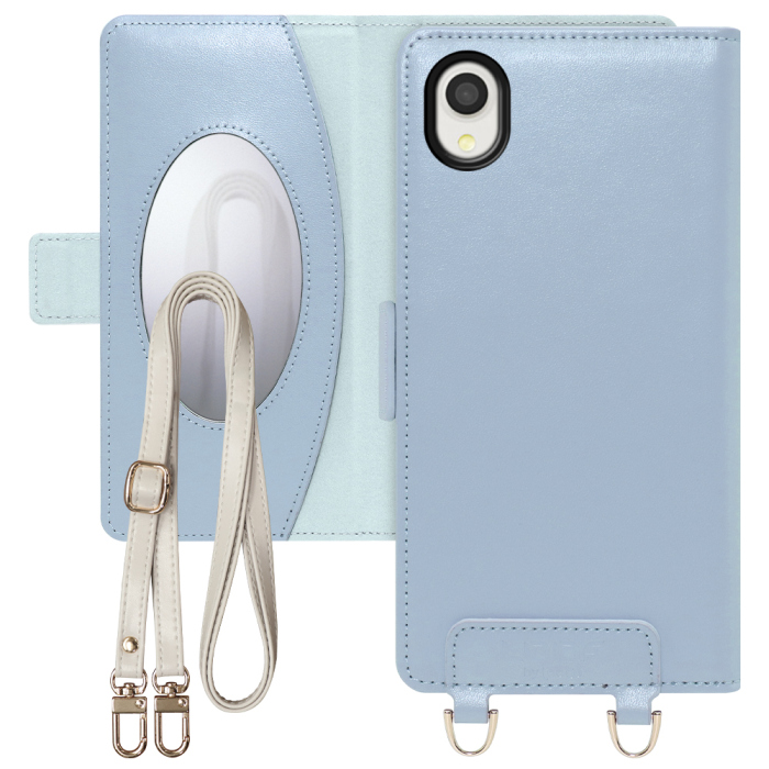 [ LOOF SWEET MIRROR Series ] Galaxy A22 5G SC-56B a225g スマホケース  ショルダー付き手帳型スマホケース ミラー付き カードポケット 本革 [ Galaxy A22 5G ]