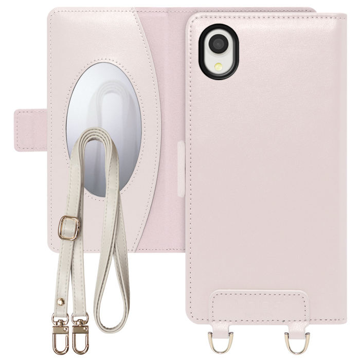 [ LOOF SWEET MIRROR Series ] Galaxy A22 5G SC-56B a225g スマホケース  ショルダー付き手帳型スマホケース ミラー付き カードポケット 本革 [ Galaxy A22 5G ]