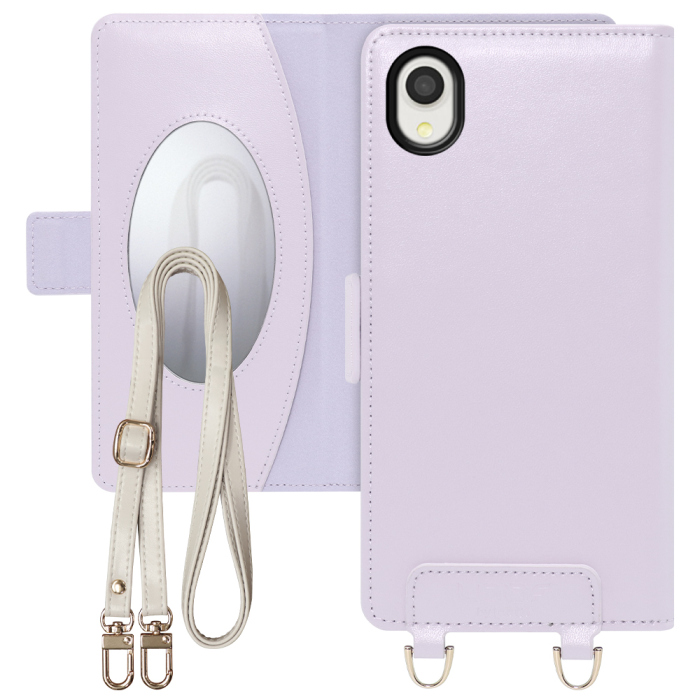 [ LOOF SWEET MIRROR Series ] Galaxy A22 5G SC-56B a225g スマホケース  ショルダー付き手帳型スマホケース ミラー付き カードポケット 本革 [ Galaxy A22 5G ]