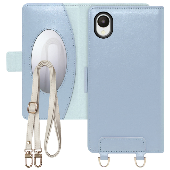 [ LOOF SWEET MIRROR Series ] Galaxy A23 5G a235g スマホケース  ショルダー付き手帳型スマホケース ミラー付き カードポケット 本革 [ Galaxy A23 5G ]