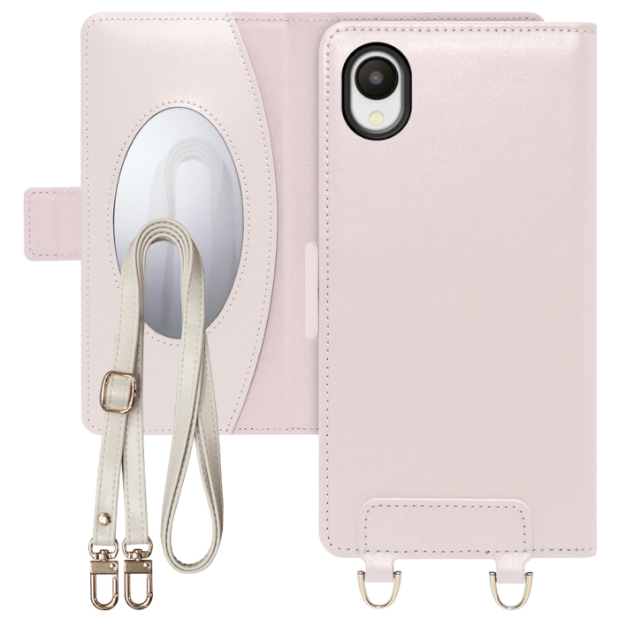 [ LOOF SWEET MIRROR Series ] Galaxy A23 5G a235g スマホケース  ショルダー付き手帳型スマホケース ミラー付き カードポケット 本革 [ Galaxy A23 5G ]