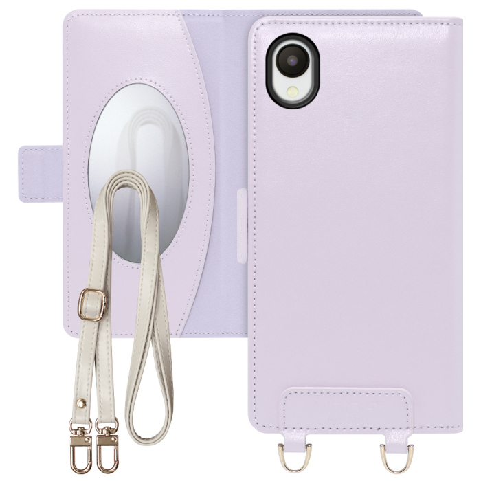 [ LOOF SWEET MIRROR Series ] Galaxy A23 5G a235g スマホケース  ショルダー付き手帳型スマホケース ミラー付き カードポケット 本革 [ Galaxy A23 5G ]