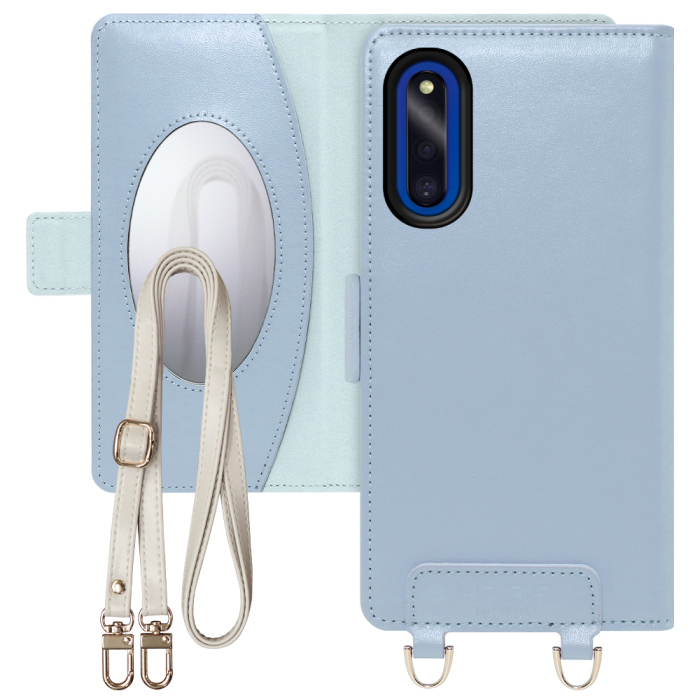 [ LOOF SWEET MIRROR Series ] Galaxy A41 SC-41A /  SCV48  スマホケース  ショルダー付き手帳型スマホケース ミラー付き カードポケット 本革 [ Galaxy A41 ]