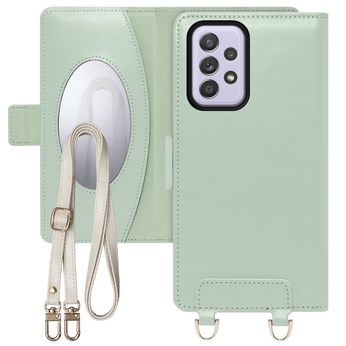 [ LOOF SWEET MIRROR Series ] Galaxy A52 5G SC-53B a525g スマホケース  ショルダー付き手帳型スマホケース ミラー付き カードポケット 本革 [ Galaxy A52 5G ]