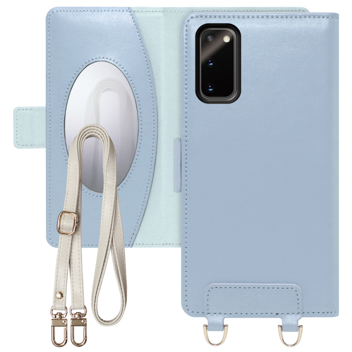 [ LOOF SWEET MIRROR Series ] Galaxy S20 5G SC-51A / SCG01 s205g スマホケース  ショルダー付き手帳型スマホケース ミラー付き カードポケット 本革 [ Galaxy S20 5G ]