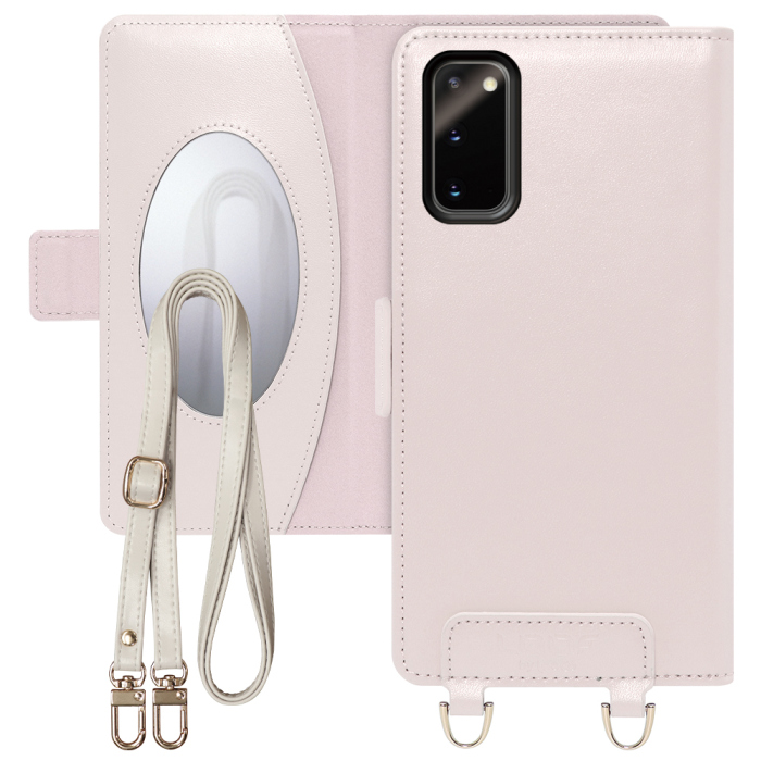 [ LOOF SWEET MIRROR Series ] Galaxy S20 5G SC-51A / SCG01 s205g スマホケース  ショルダー付き手帳型スマホケース ミラー付き カードポケット 本革 [ Galaxy S20 5G ]