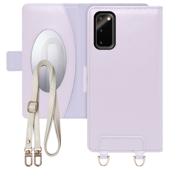 [ LOOF SWEET MIRROR Series ] Galaxy S20 5G SC-51A / SCG01 s205g スマホケース  ショルダー付き手帳型スマホケース ミラー付き カードポケット 本革 [ Galaxy S20 5G ]