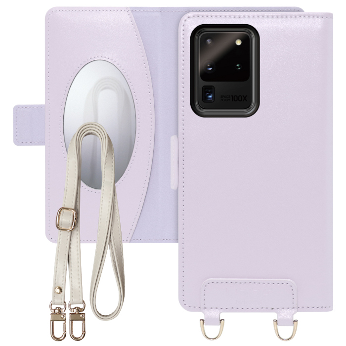 [ LOOF SWEET MIRROR Series ] Galaxy S20 Ultra s20ultra スマホケース  ショルダー付き手帳型スマホケース ミラー付き カードポケット 本革 [ Galaxy S20 Ultra 5G ]