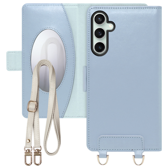 [ LOOF SWEET MIRROR Series ] Galaxy S23 FE s23fe スマホケース  ショルダー付き手帳型スマホケース ミラー付き カードポケット 本革 [ Galaxy S23 FE ]