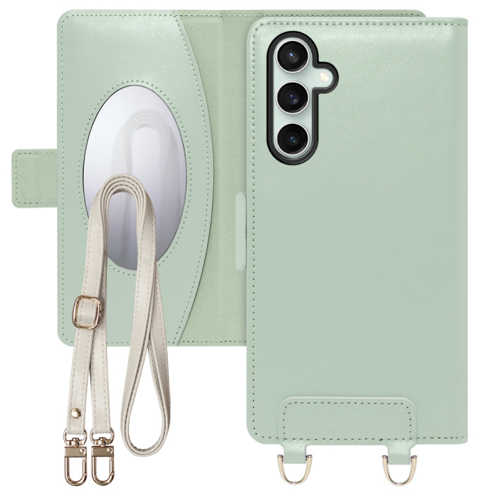 [ LOOF SWEET MIRROR Series ] Galaxy S23 FE s23fe スマホケース  ショルダー付き手帳型スマホケース ミラー付き カードポケット 本革 [ Galaxy S23 FE ]