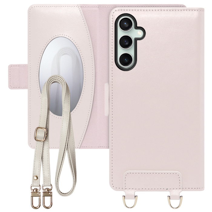 [ LOOF SWEET MIRROR Series ] Galaxy S23 FE s23fe スマホケース  ショルダー付き手帳型スマホケース ミラー付き カードポケット 本革 [ Galaxy S23 FE ]