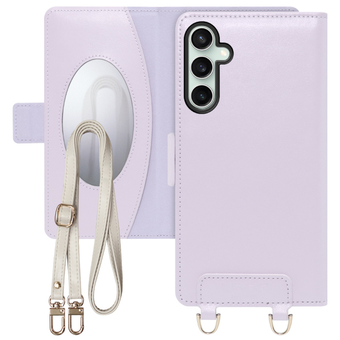 [ LOOF SWEET MIRROR Series ] Galaxy S23 FE s23fe スマホケース  ショルダー付き手帳型スマホケース ミラー付き カードポケット 本革 [ Galaxy S23 FE ]