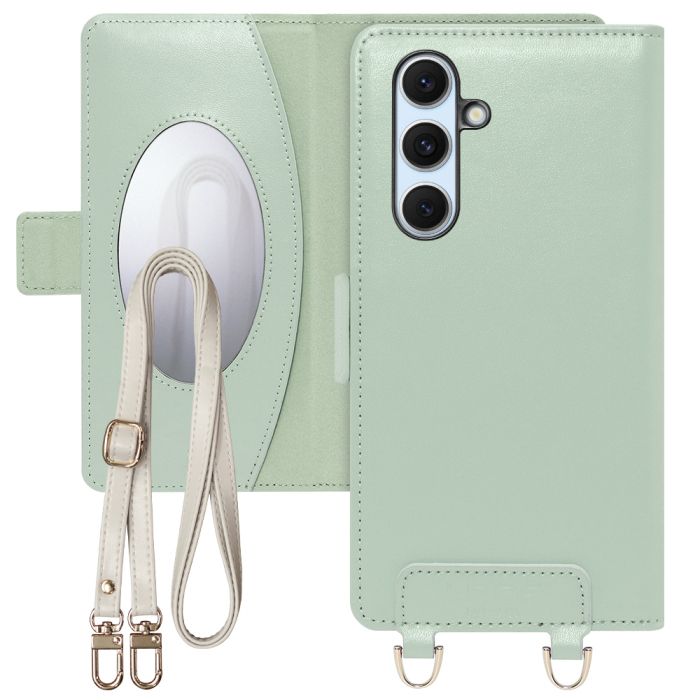 [ LOOF SWEET MIRROR Series ] Galaxy S24 FE SM-S721Q / SCG30 ギャラクシー s24fe スマホケース  ショルダー付き手帳型スマホケース ミラー付き カードポケット 本革 [ Galaxy S24 FE ]