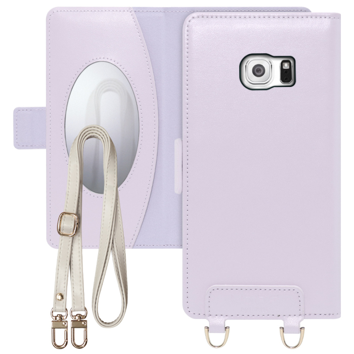 [ LOOF SWEET MIRROR Series ] Galaxy S6 SC-05G galaxys6 スマホケース  ショルダー付き手帳型スマホケース ミラー付き カードポケット 本革 [ Galaxy S6 ]