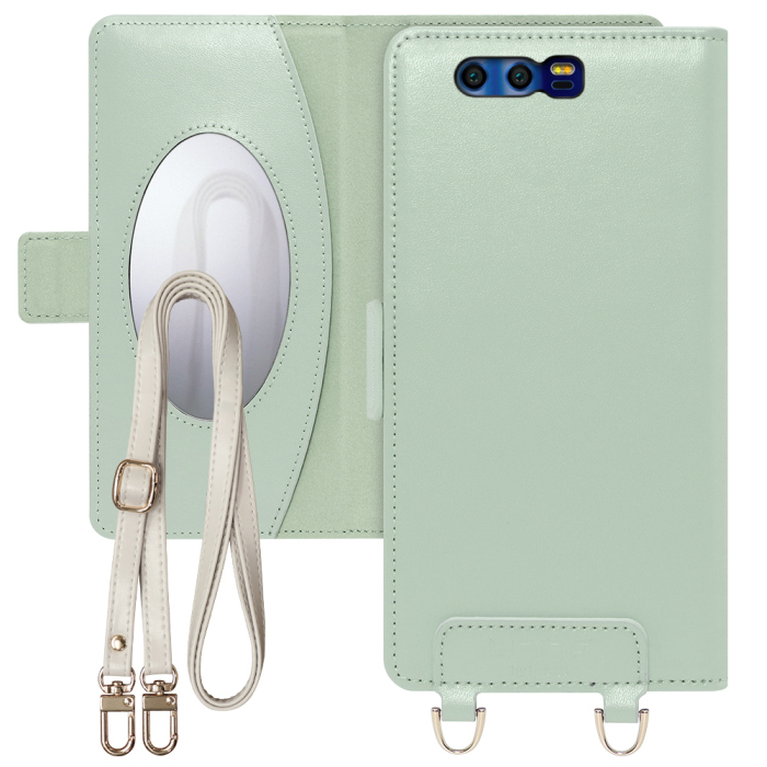 [ LOOF SWEET MIRROR Series ] HUAWEI honor9 STF-L09 honor 9 スマホケース  ショルダー付き手帳型スマホケース ミラー付き カードポケット 本革 [ HUAWEI honor9 ]