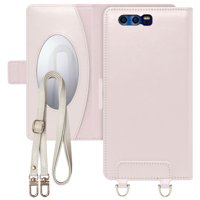 [ LOOF SWEET MIRROR Series ] HUAWEI honor9 STF-L09 honor 9 スマホケース  ショルダー付き手帳型スマホケース ミラー付き カードポケット 本革 [ HUAWEI honor9 ]