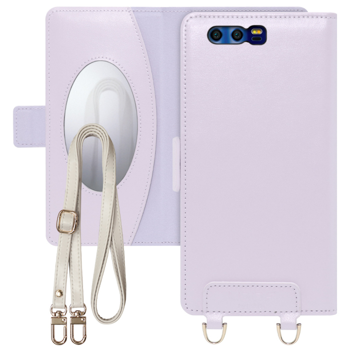 [ LOOF SWEET MIRROR Series ] HUAWEI honor9 STF-L09 honor 9 スマホケース  ショルダー付き手帳型スマホケース ミラー付き カードポケット 本革 [ HUAWEI honor9 ]