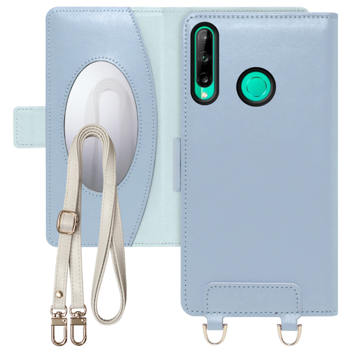 [ LOOF SWEET MIRROR Series ] HUAWEI P40 lite E p40litee p40lite litee スマホケース  ショルダー付き手帳型スマホケース ミラー付き カードポケット 本革 [ HUAWEI P40 lite E ]