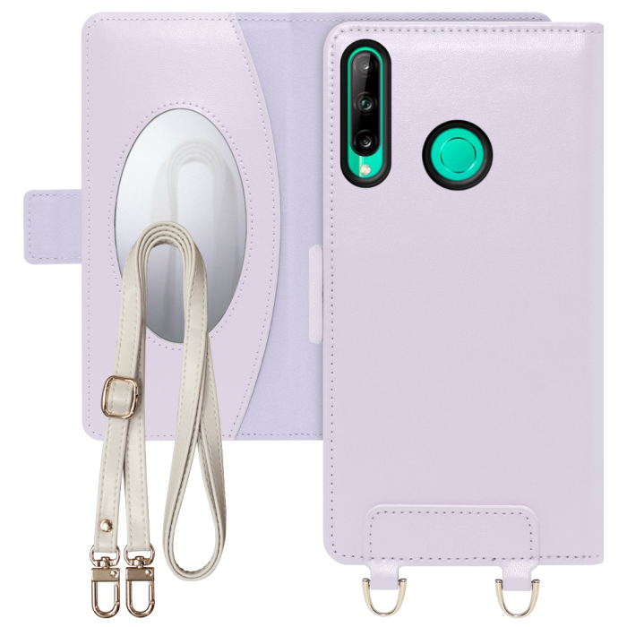 [ LOOF SWEET MIRROR Series ] HUAWEI P40 lite E p40litee p40lite litee スマホケース  ショルダー付き手帳型スマホケース ミラー付き カードポケット 本革 [ HUAWEI P40 lite E ]