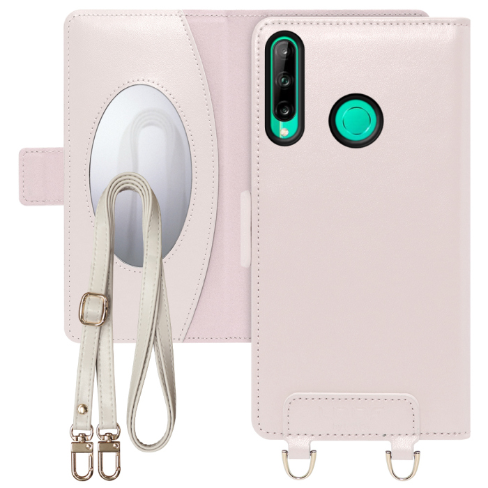 [ LOOF SWEET MIRROR Series ] HUAWEI P40 lite E p40litee p40lite litee スマホケース  ショルダー付き手帳型スマホケース ミラー付き カードポケット 本革 [ HUAWEI P40 lite E ]