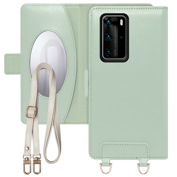 [ LOOF SWEET MIRROR Series ] HUAWEI P40 Pro 5G p40pro5g p40pro プロ スマホケース  ショルダー付き手帳型スマホケース ミラー付き カードポケット 本革 [ HUAWEI P40 Pro 5G ]