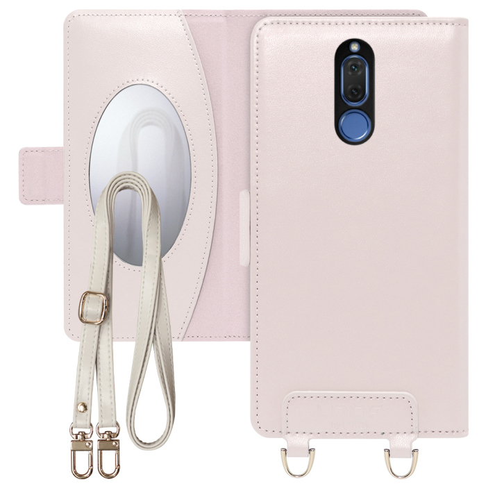 [ LOOF SWEET MIRROR Series ] HUAWEI Mate 10 lite RNE-L25 mate10lite mate 10lite mate10 lite スマホケース  ショルダー付き手帳型スマホケース ミラー付き カードポケット 本革 [ HUAWEI Mate 10 lite ]