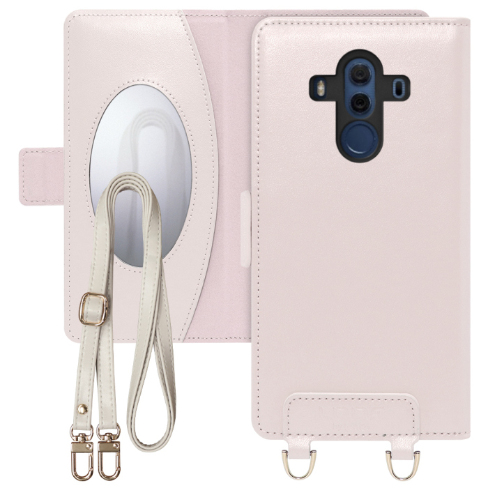 [ LOOF SWEET MIRROR Series ] HUAWEI Mate 10 Pro 703HW / BLA-L29 mate10pro mate 10pro mate10 pro スマホケース  ショルダー付き手帳型スマホケース ミラー付き カードポケット 本革 [ HUAWEI Mate 10 Pro ]