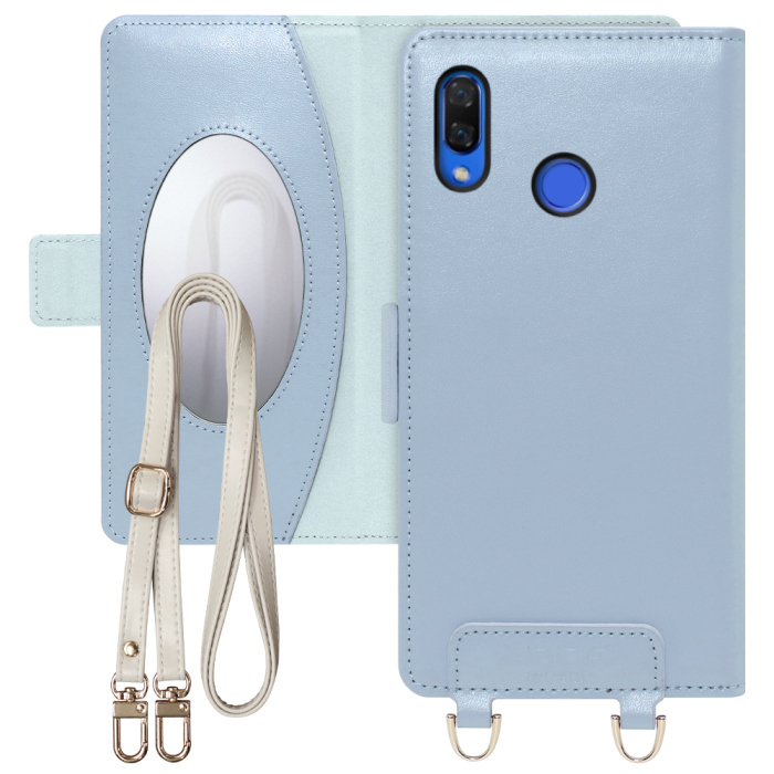 [ LOOF SWEET MIRROR Series ] HUAWEI nova 3 PAR-LX9 nova3 スマホケース  ショルダー付き手帳型スマホケース ミラー付き カードポケット 本革 [ HUAWEI nova 3 ]