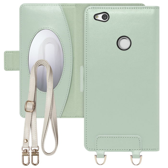 [ LOOF SWEET MIRROR Series ] HUAWEI nova lite PRA-LX2 novalite スマホケース  ショルダー付き手帳型スマホケース ミラー付き カードポケット 本革 [ HUAWEI nova lite ]
