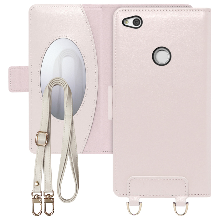 [ LOOF SWEET MIRROR Series ] HUAWEI nova lite PRA-LX2 novalite スマホケース  ショルダー付き手帳型スマホケース ミラー付き カードポケット 本革 [ HUAWEI nova lite ]