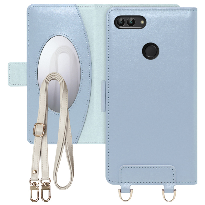 [ LOOF SWEET MIRROR Series ] HUAWEI nova lite 2 704HW novalite2 novalite 2 スマホケース  ショルダー付き手帳型スマホケース ミラー付き カードポケット 本革 [ HUAWEI nova lite 2 ]