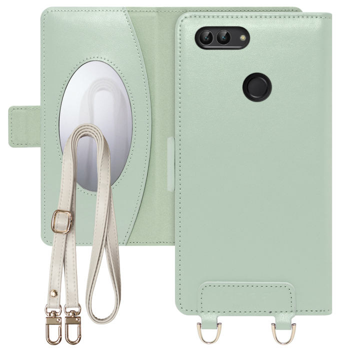 [ LOOF SWEET MIRROR Series ] HUAWEI nova lite 2 704HW novalite2 novalite 2 スマホケース  ショルダー付き手帳型スマホケース ミラー付き カードポケット 本革 [ HUAWEI nova lite 2 ]