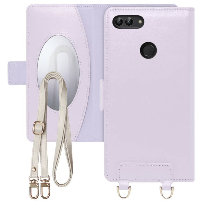 [ LOOF SWEET MIRROR Series ] HUAWEI nova lite 2 704HW novalite2 novalite 2 スマホケース  ショルダー付き手帳型スマホケース ミラー付き カードポケット 本革 [ HUAWEI nova lite 2 ]
